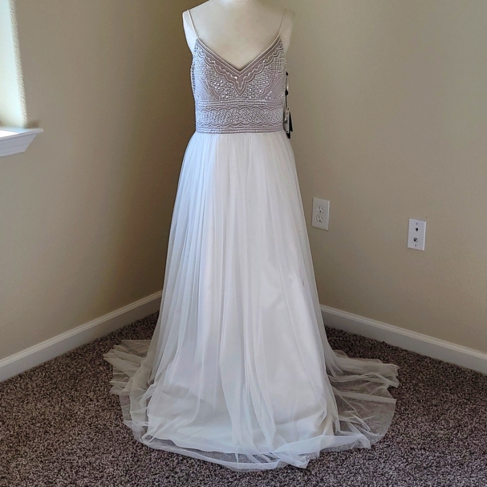 Elegant Beaded Wedding/Elopement/Bridal Gown/Dress/Valentines OBO
